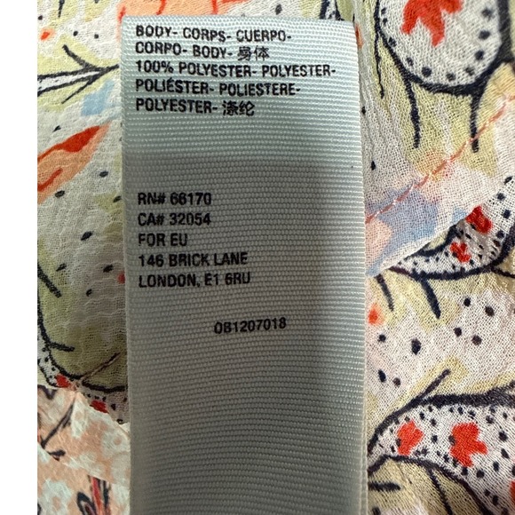 Free People Mixed Print Floral Snakeskin Button Down Shirt Patchwork,Flowy, Boho - Picture 6 of 6